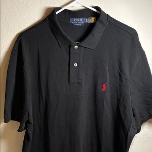 Polo by Ralph Lauren Black Polo Shirt with Red Logo